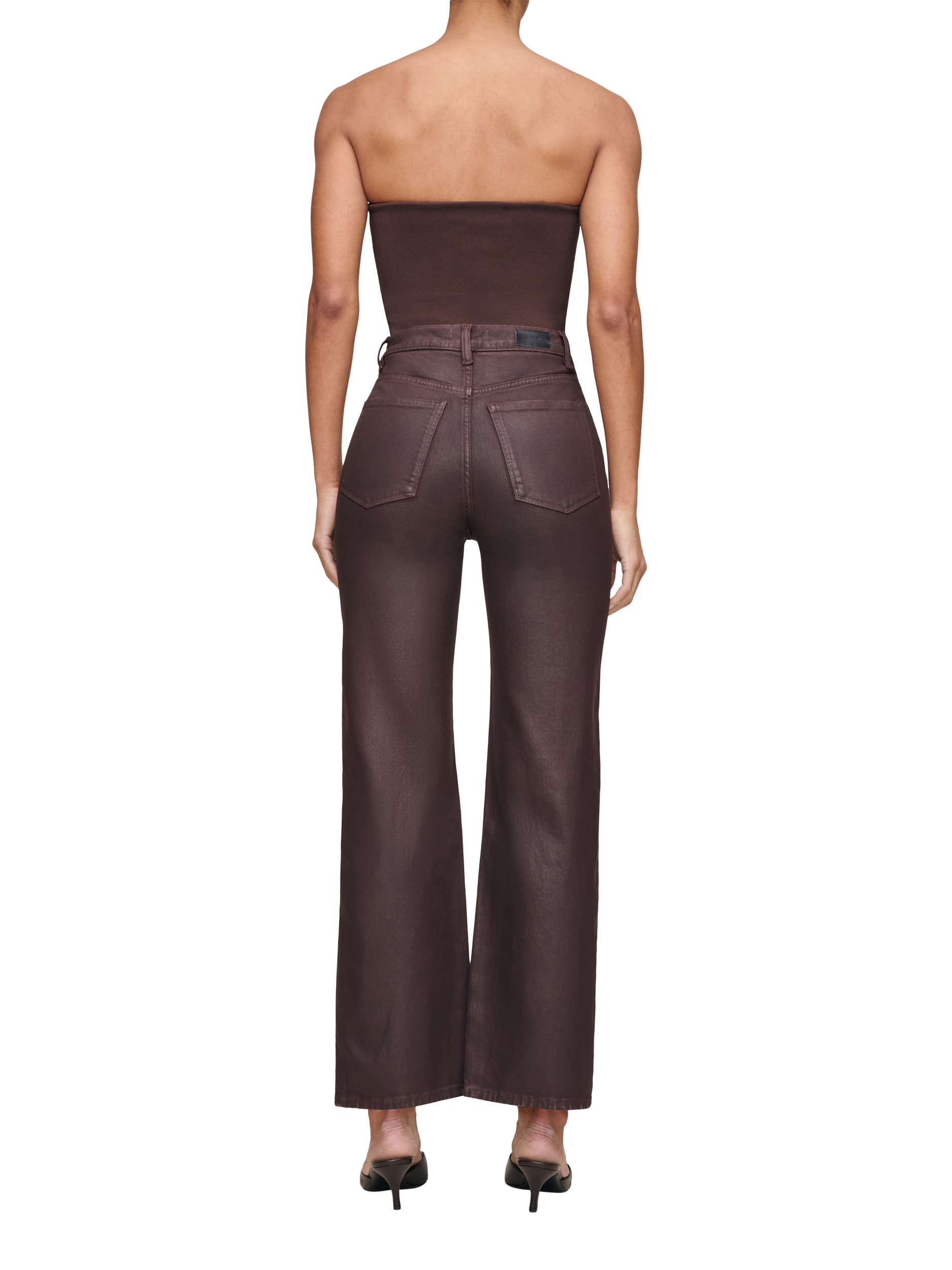 Product image 3 of 4, which shows DL1961 Karmine High Rise Straight Leg Ankle Jeans, Fig Coated Hl, 25