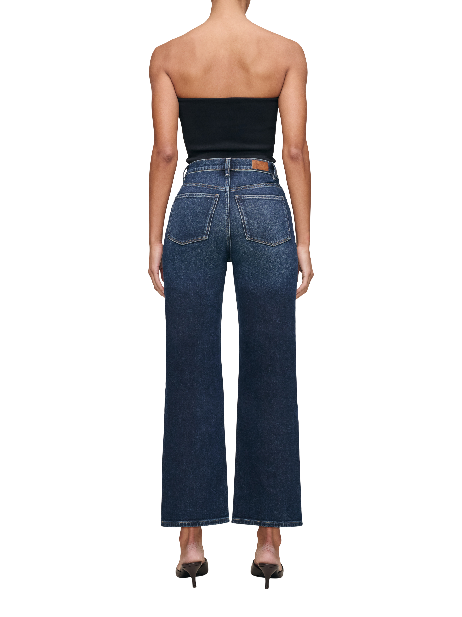 Product image 4 of 6, which shows DL1961 Karmine High Rise Straight Leg Ankle Jeans, Dark Sea Vintage, 25