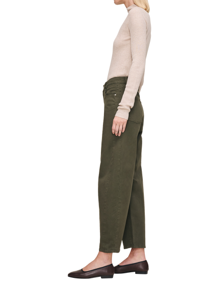 DL1961 Miro High Rise Barrel Leg Ankle Jeans, Trellis Twill - view 2, Trellis Twill