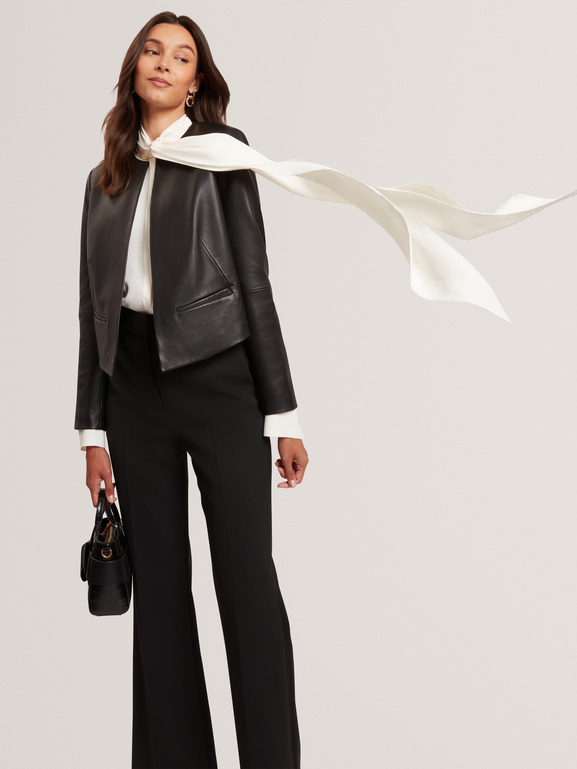 Product image 5 of 7, which shows Ted Baker Ressia Tie Neck Top, Ivory, 8