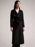 Ted Baker Rosell Belted Wool Rich Coat, Black