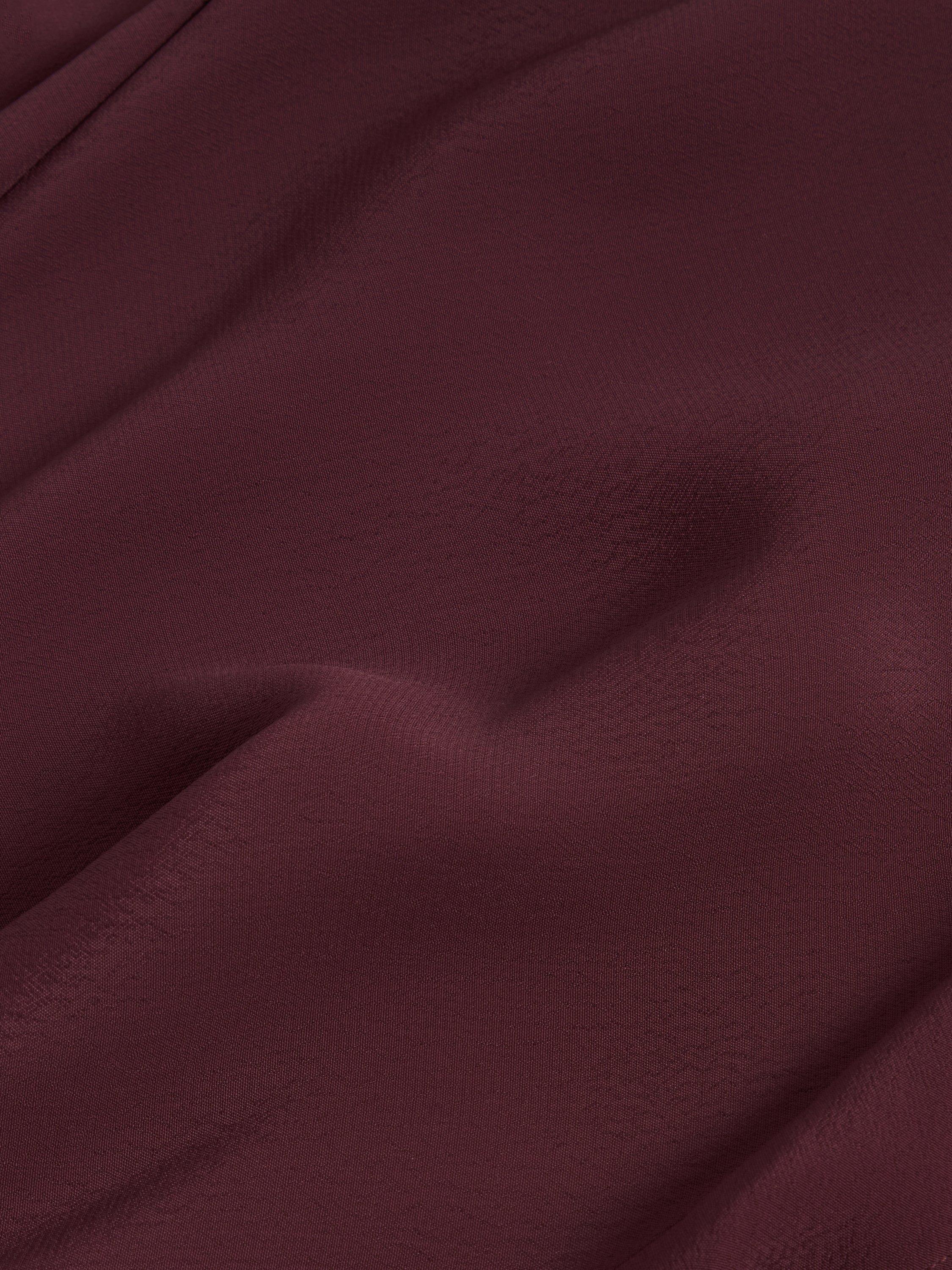 Product image 7 of 7, which shows Ted Baker Kayfa Frill Long Sleeve Top, Burgundy, 8