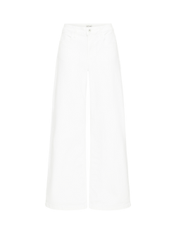 ICHI Ziggy Wide Leg Jeans, White, White