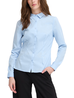 ICHI Dima Long Sleeve Shirt, Blue, Blue