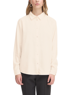 ICHI Linno Linen Rich Shirt, Beige, Beige
