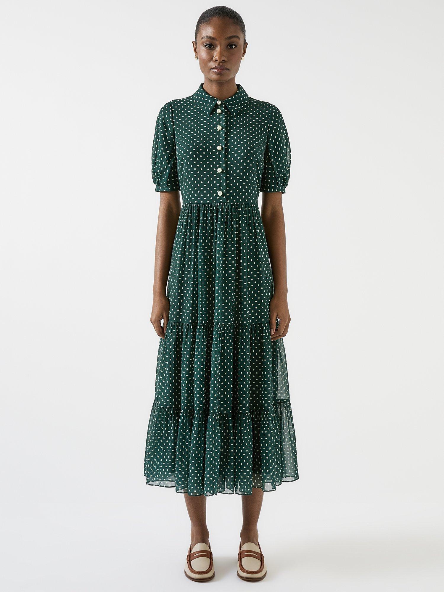 L.K.Bennett Rumi Floral Shirt Dress, Green
