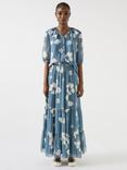 L.K.Bennett Rumi Floral Maxi Skirt, Blue/Multi