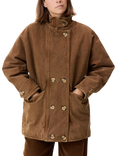 Leon & Harper Viktor Double Breasted Coat, Brown