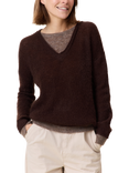 Leon & Harper Millipe Layered Look Knit Jumper, Brown