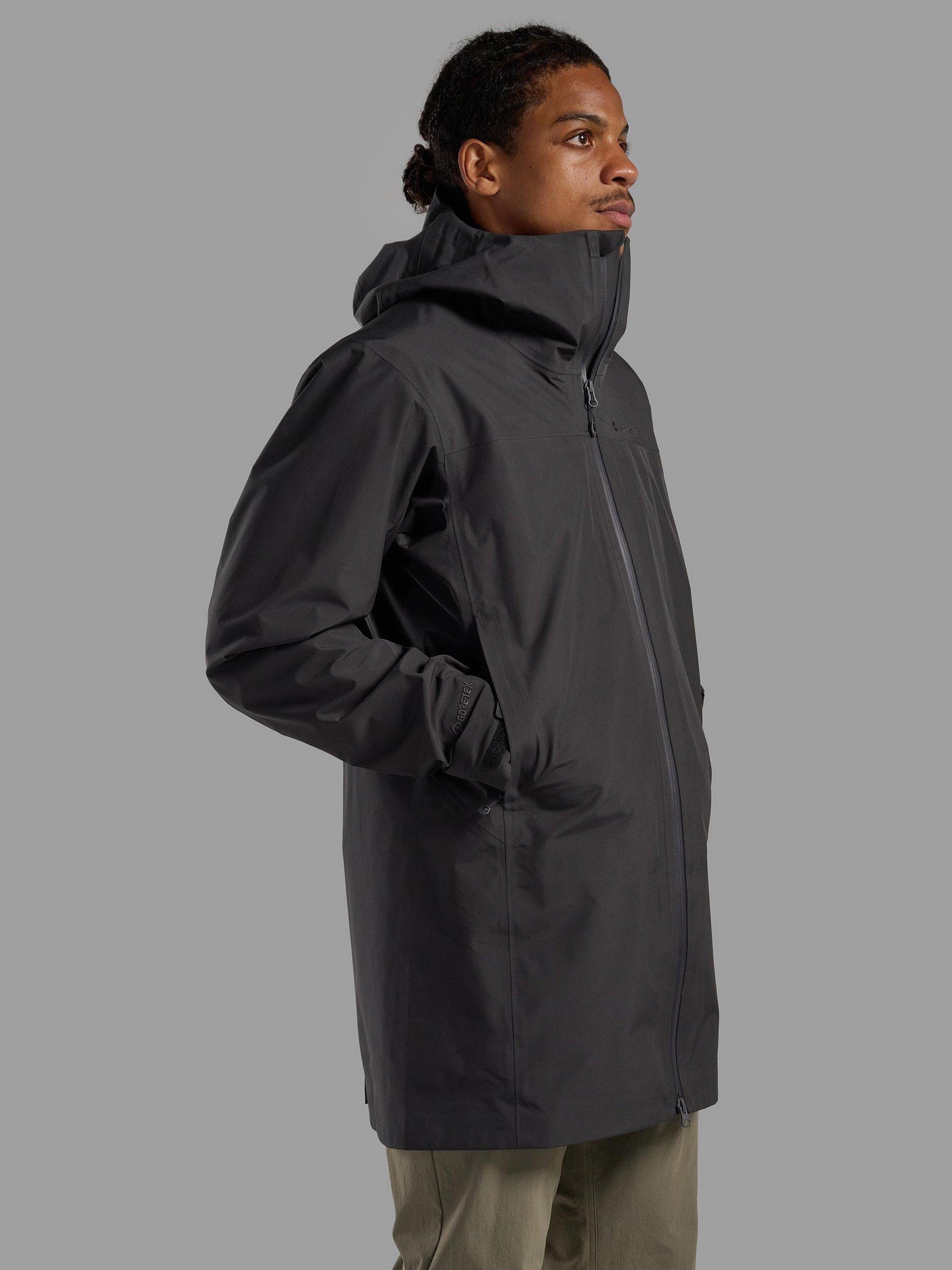 Product image 4 of 9, which shows Montane Men's Spirit Long Jacket, Midnight Grey, S