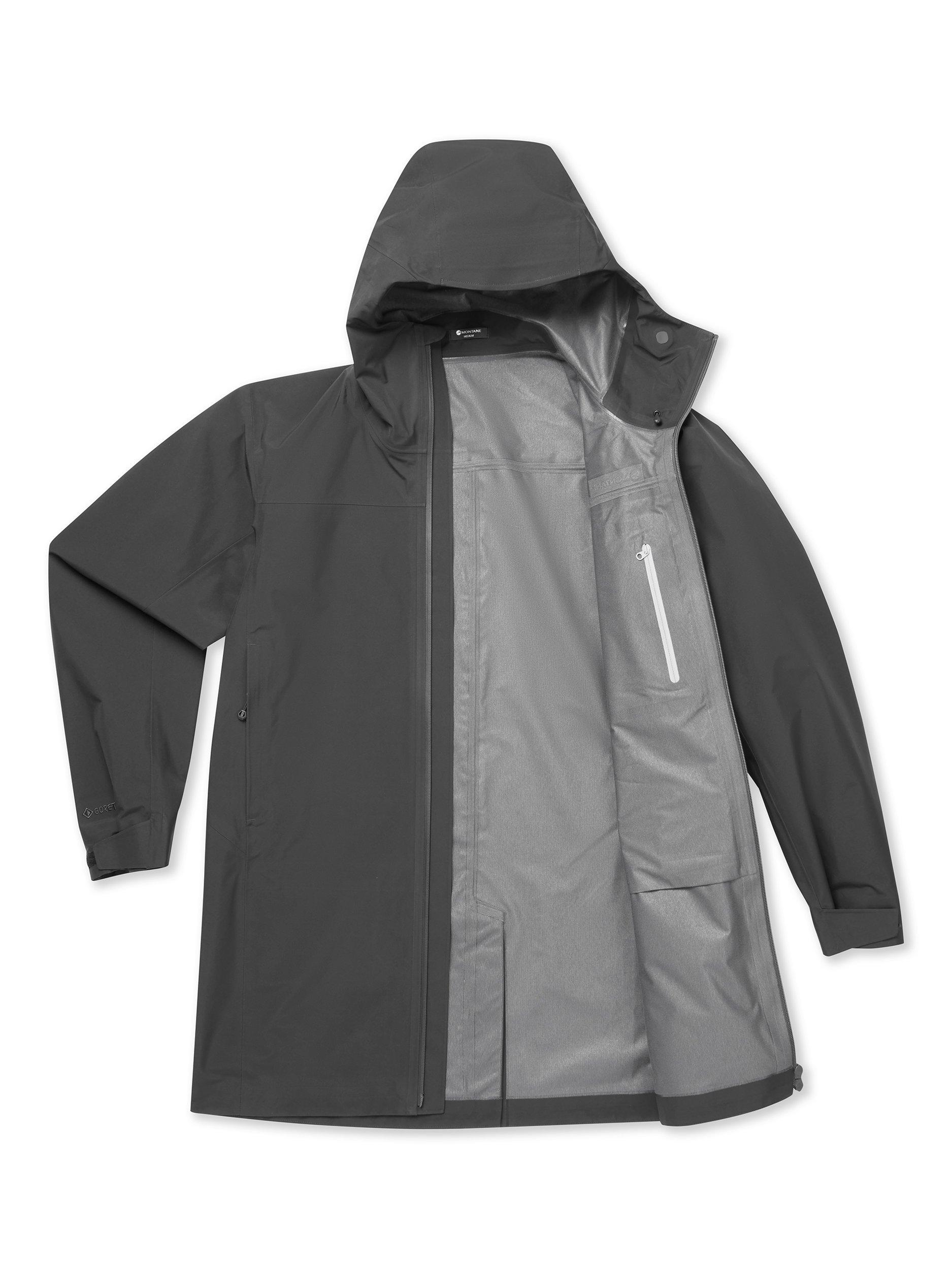 Product image 9 of 9, which shows Montane Men's Spirit Long Jacket, Midnight Grey, S