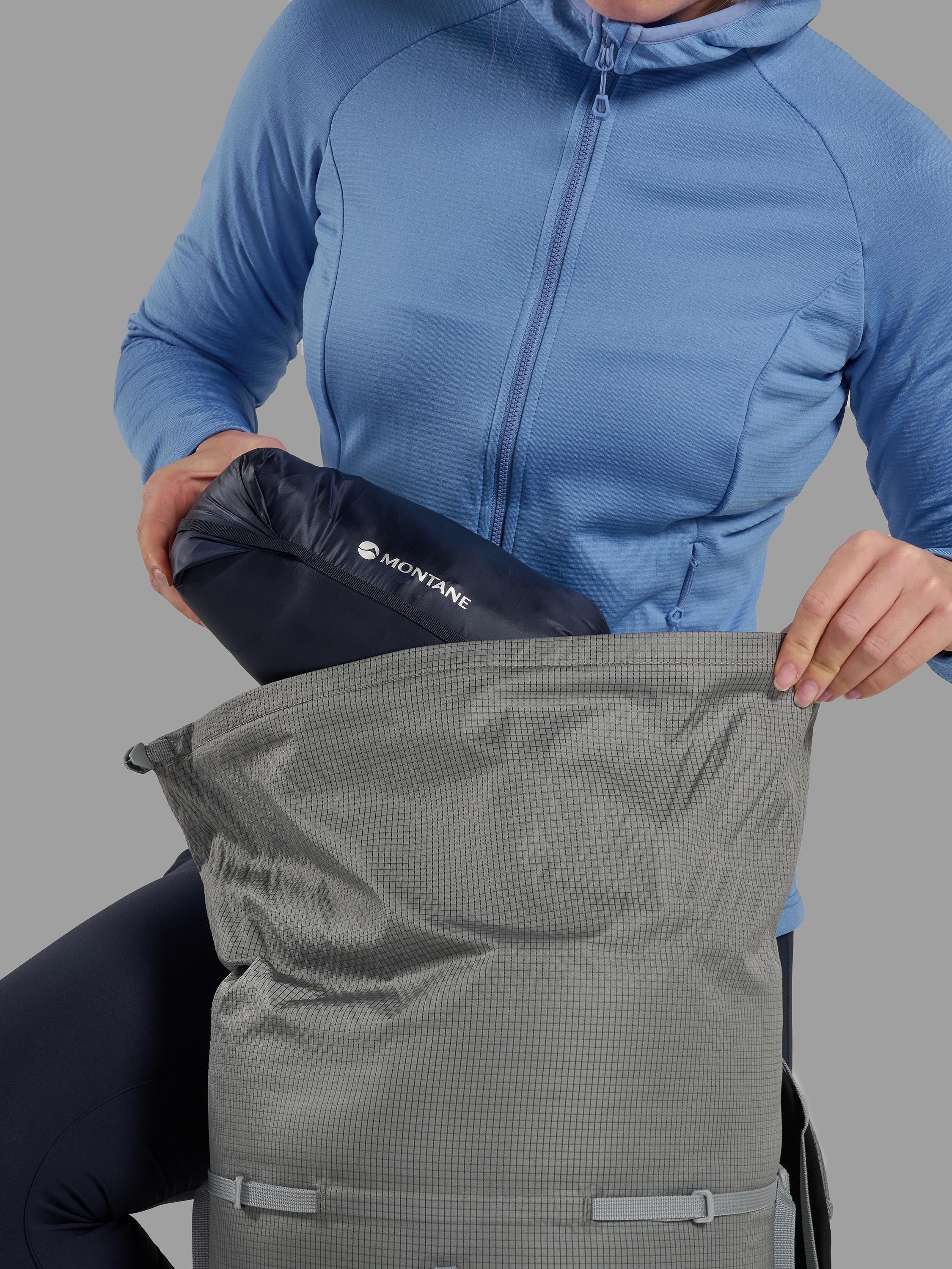 Product image 9 of 9, which shows Montane Anti-Freeze XT Women's Recycled Down Jacket, Eclipse Blue, 8