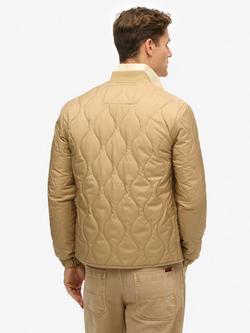Superdry Surplus Quilted Liner Jacket, Olive Green - view 2, Classic Tan Brown