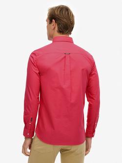 Superdry Organic Cotton Regular Fit Oxford Shirt - view 2, Magenta Pink