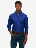 Superdry Cotton Regular Fit Classic Oxford Long Sleeve Shirt, Marine Navy
