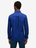 Superdry Cotton Regular Fit Classic Oxford Long Sleeve Shirt, Marine Navy