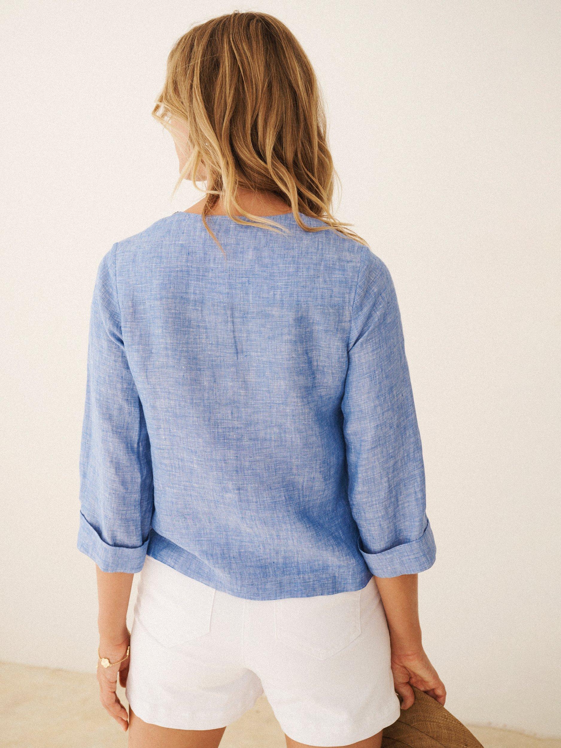 Product image 3 of 7, which shows NRBY Myla Stretch Twill Shorts, White, 8