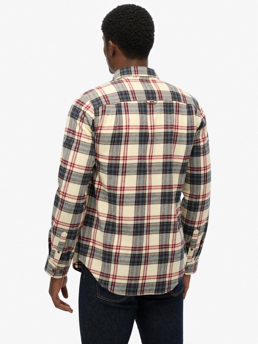 Product image 2 of 6, which shows Superdry Organic Cotton Regular Fit Check Lumberjack Shirt, Peyton, S