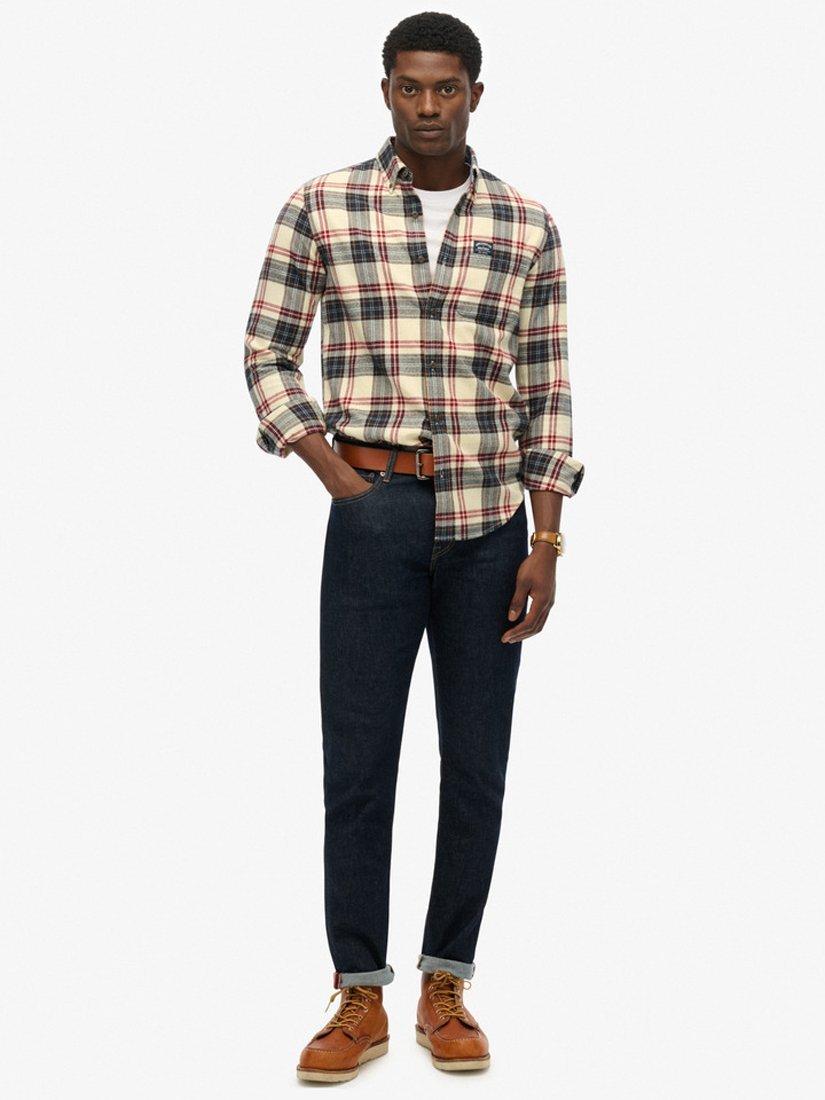 Product image 3 of 6, which shows Superdry Organic Cotton Regular Fit Check Lumberjack Shirt, Peyton, S