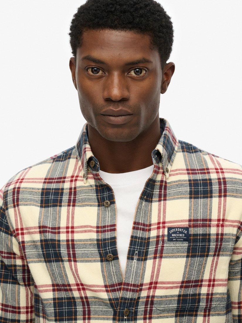 Product image 4 of 6, which shows Superdry Organic Cotton Regular Fit Check Lumberjack Shirt, Peyton, S