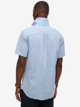 Superdry City Cotton Linen Blend Short Sleeve Shirt, Sky Blue Chambray, Sky Blue Chambray