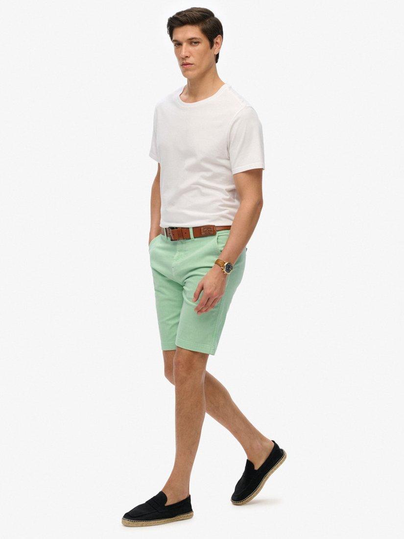 Product image 3 of 6, which shows Superdry Vintage International Chino Shorts, Washed Green, 30R