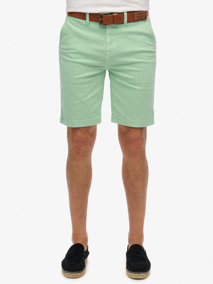 Product image 4 of 6, which shows Superdry Vintage International Chino Shorts, Washed Green, 30R