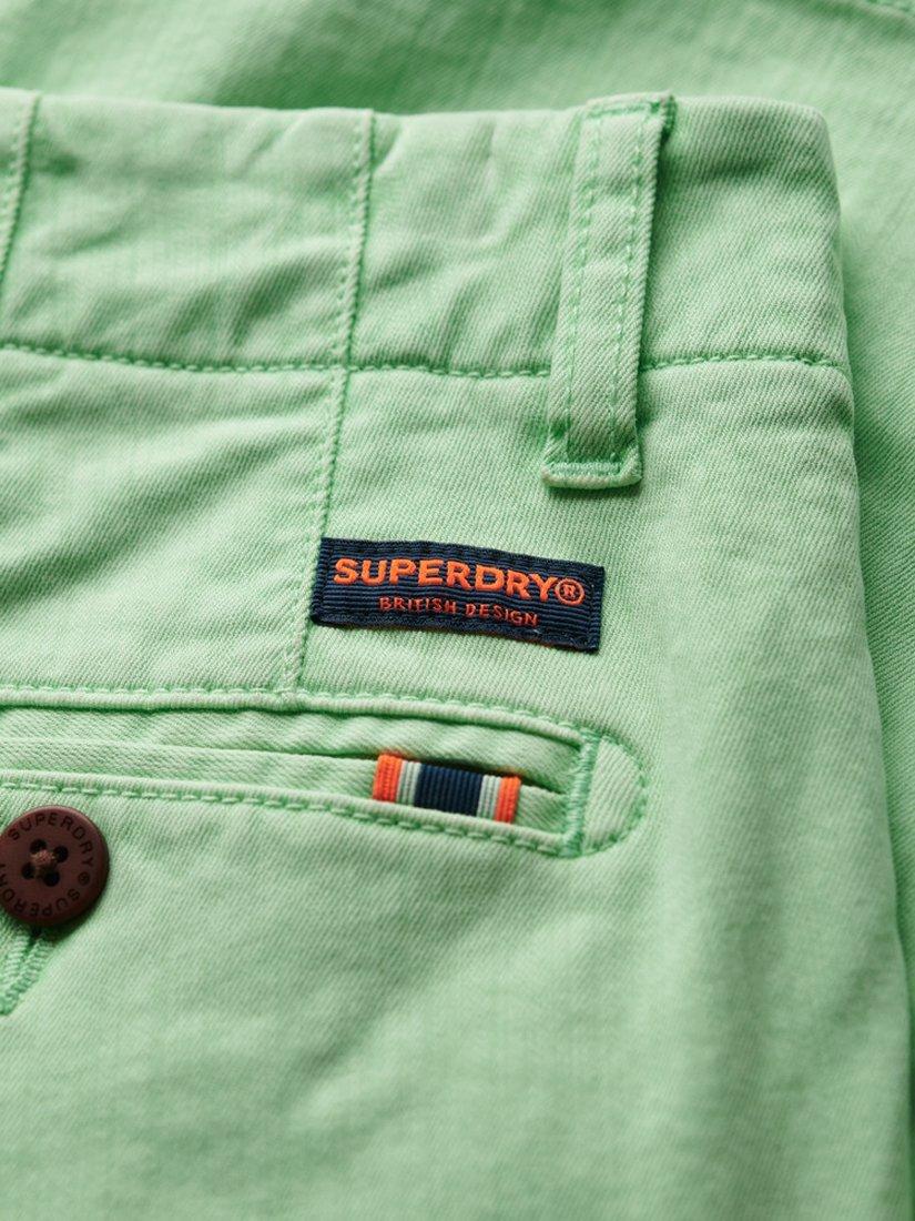 Product image 6 of 6, which shows Superdry Vintage International Chino Shorts, Washed Green, 30R