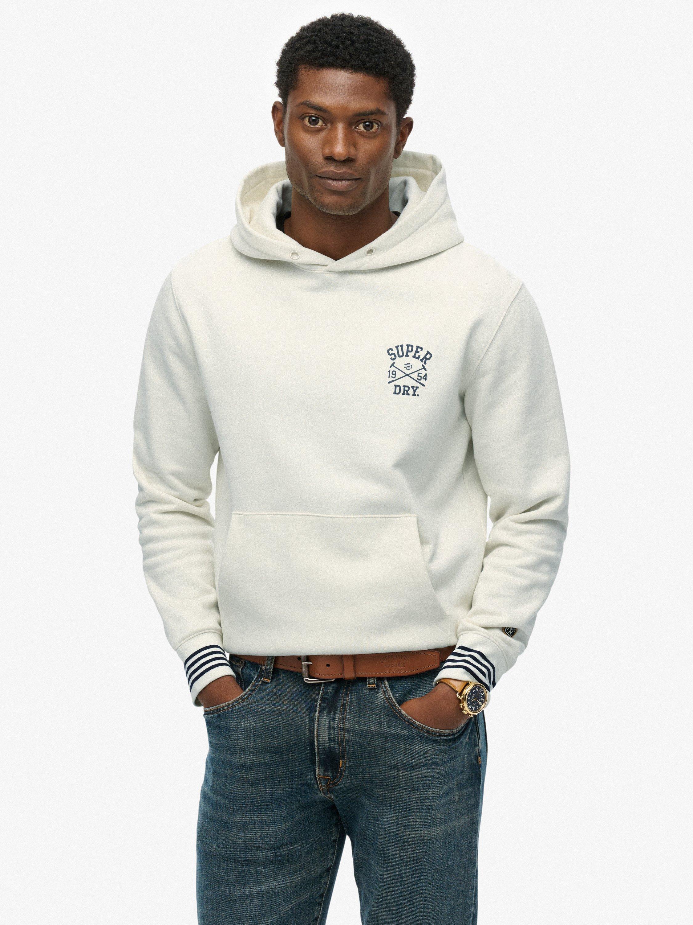Product image 1 of 6, which shows Superdry Athletic Club Hoodie, Off White, S