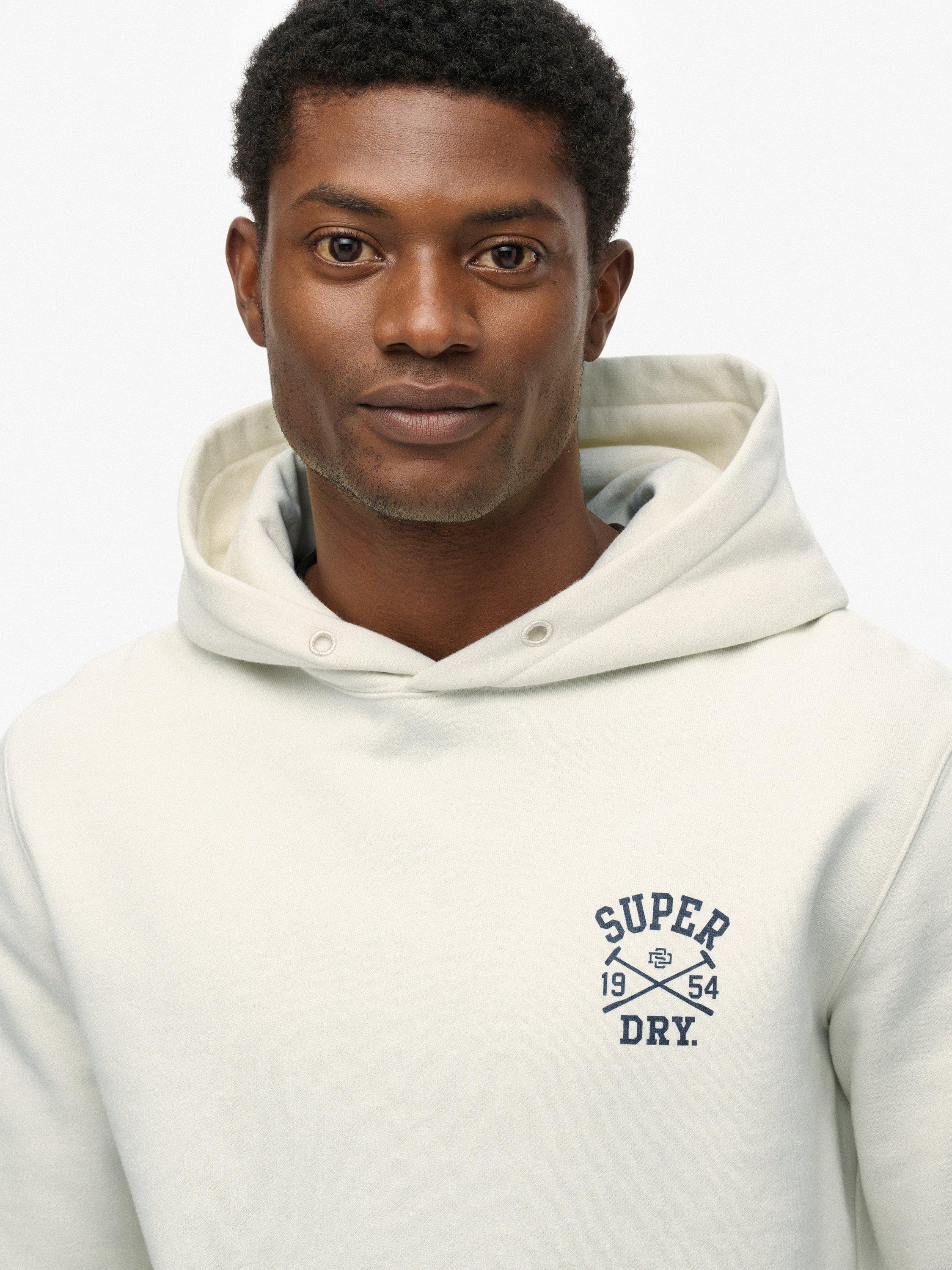 Product image 4 of 6, which shows Superdry Athletic Club Hoodie, Off White, S