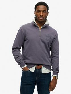 Superdry Athletic Essentials 1/2 Zip Sweatshirt, Greystone