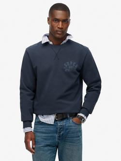 Superdry Athletic Essentials Crew Sweatshirt, Eclipse Navy