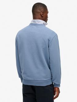 Superdry Athletic Essentials Crew Sweatshirt, Moonlight Blue - view 2, Moonlight Blue