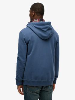 Superdry Essential Logo Zip Hoodie - view 2, Heritage Washed Blue