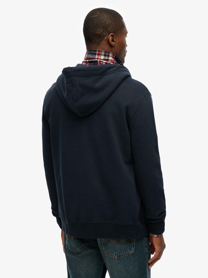 Product image 2 of 4, which shows Superdry Essential Logo Zip Hoodie, Eclipse Navy, S