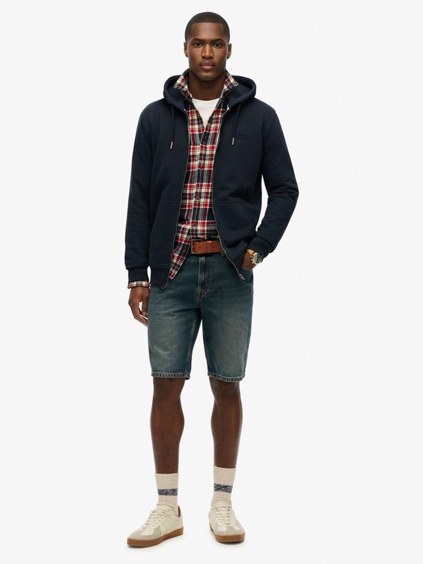 Product image 3 of 4, which shows Superdry Essential Logo Zip Hoodie, Eclipse Navy, S