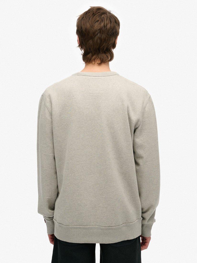 Product image 2 of 4, which shows Superdry Athletic Essentials Crew Sweatshirt, Grey Marl, S