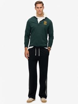 Superdry Cotton Stripe Joggers, Navy/Bone White