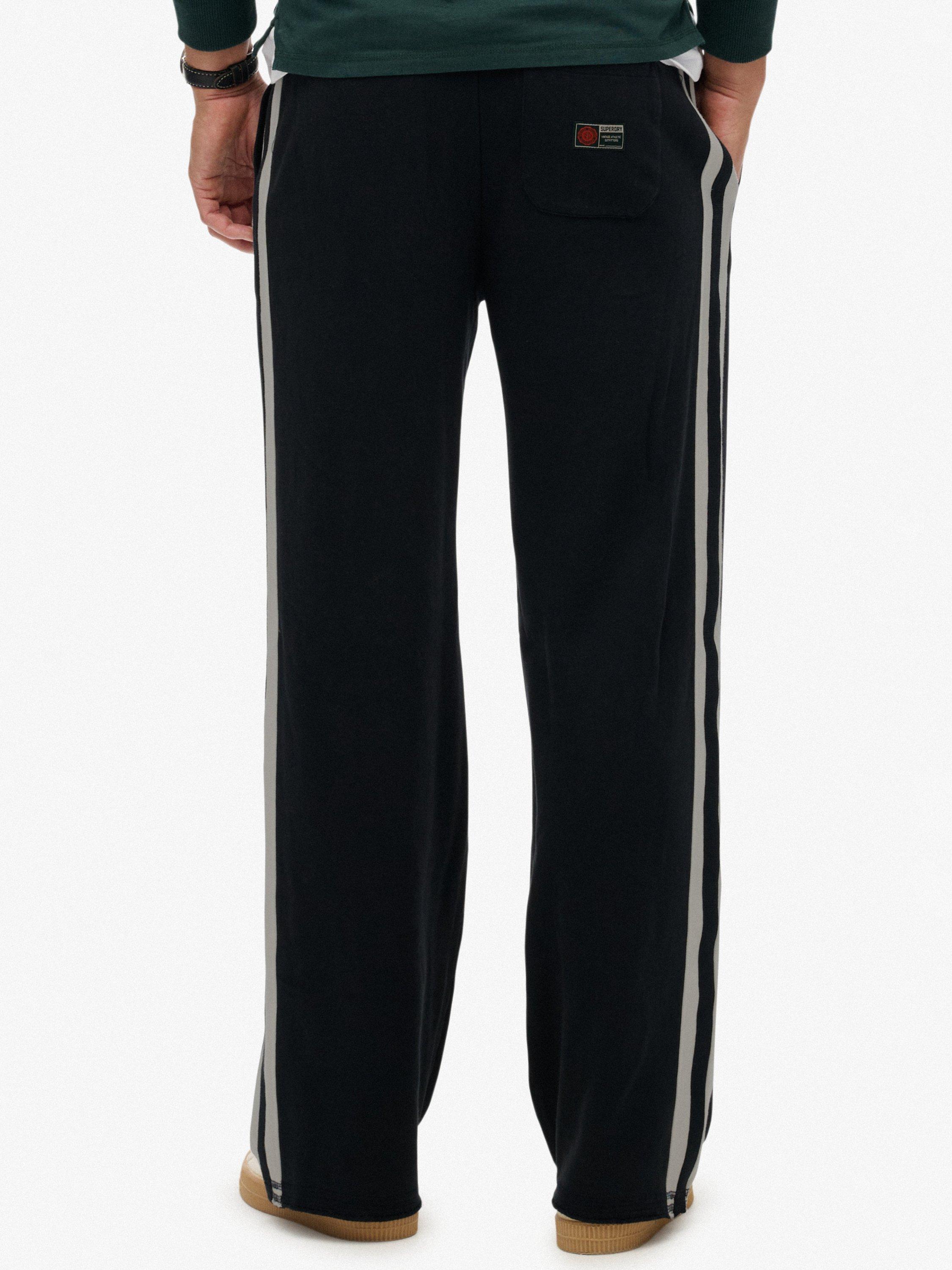 Product image 5 of 6, which shows Superdry Cotton Stripe Joggers, Navy/Bone White, S