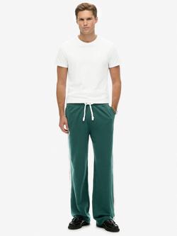 Superdry Athletic Fives Joggers, Green/Cadet Grey, Green/Cadet Grey