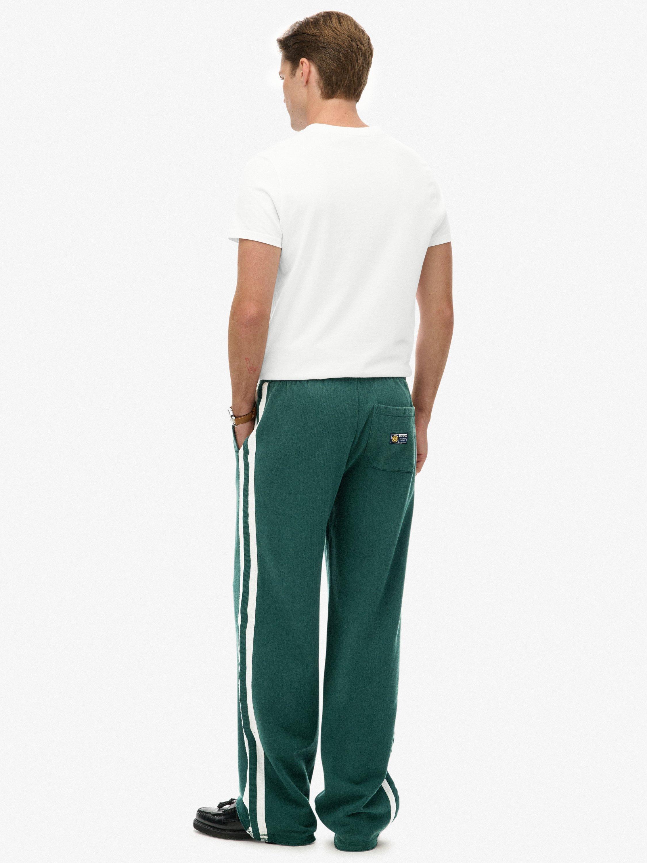 Product image 2 of 6, which shows Superdry Athletic Fives Joggers, Green/Cadet Grey, S