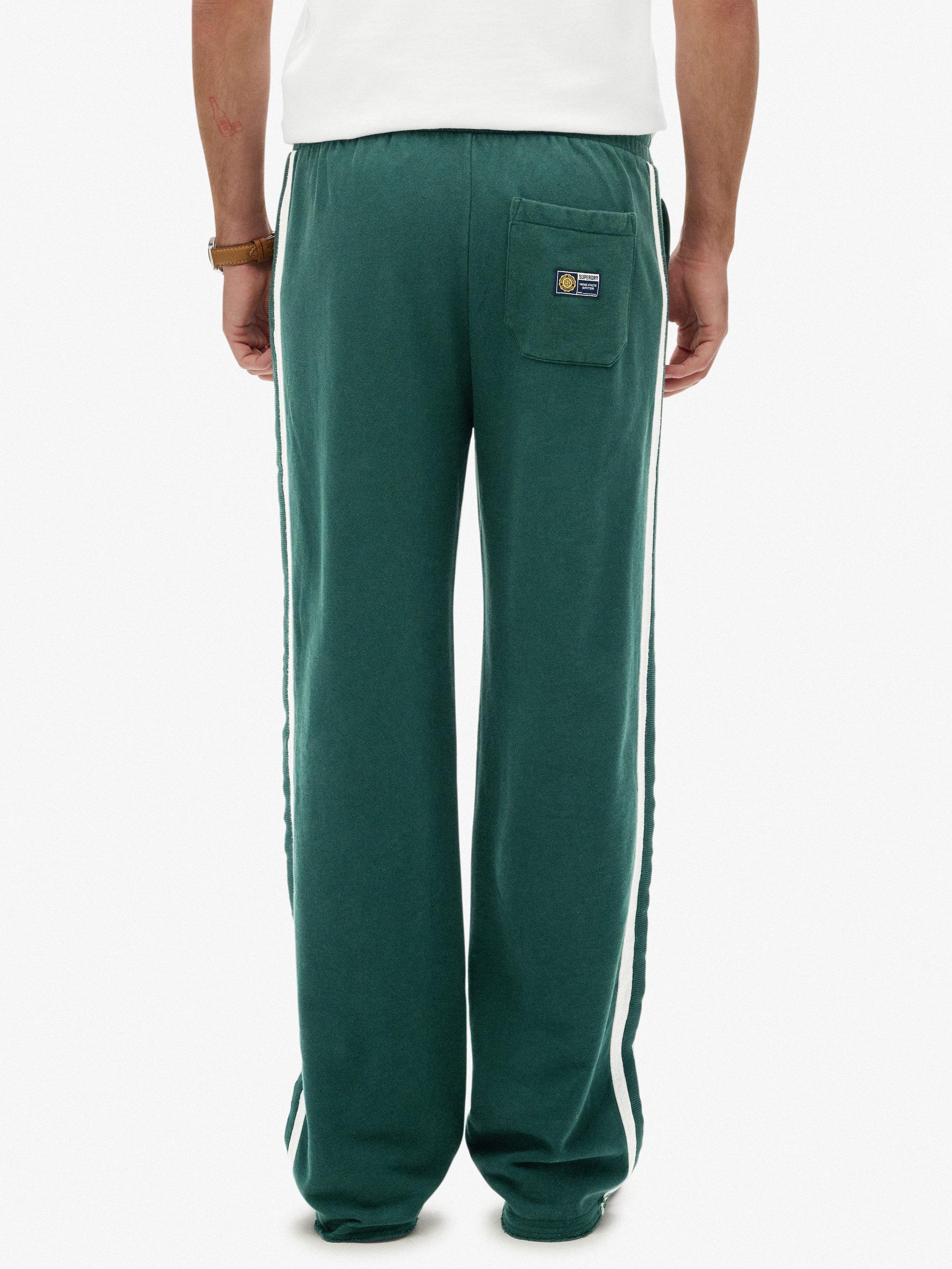 Product image 4 of 6, which shows Superdry Athletic Fives Joggers, Green/Cadet Grey, S