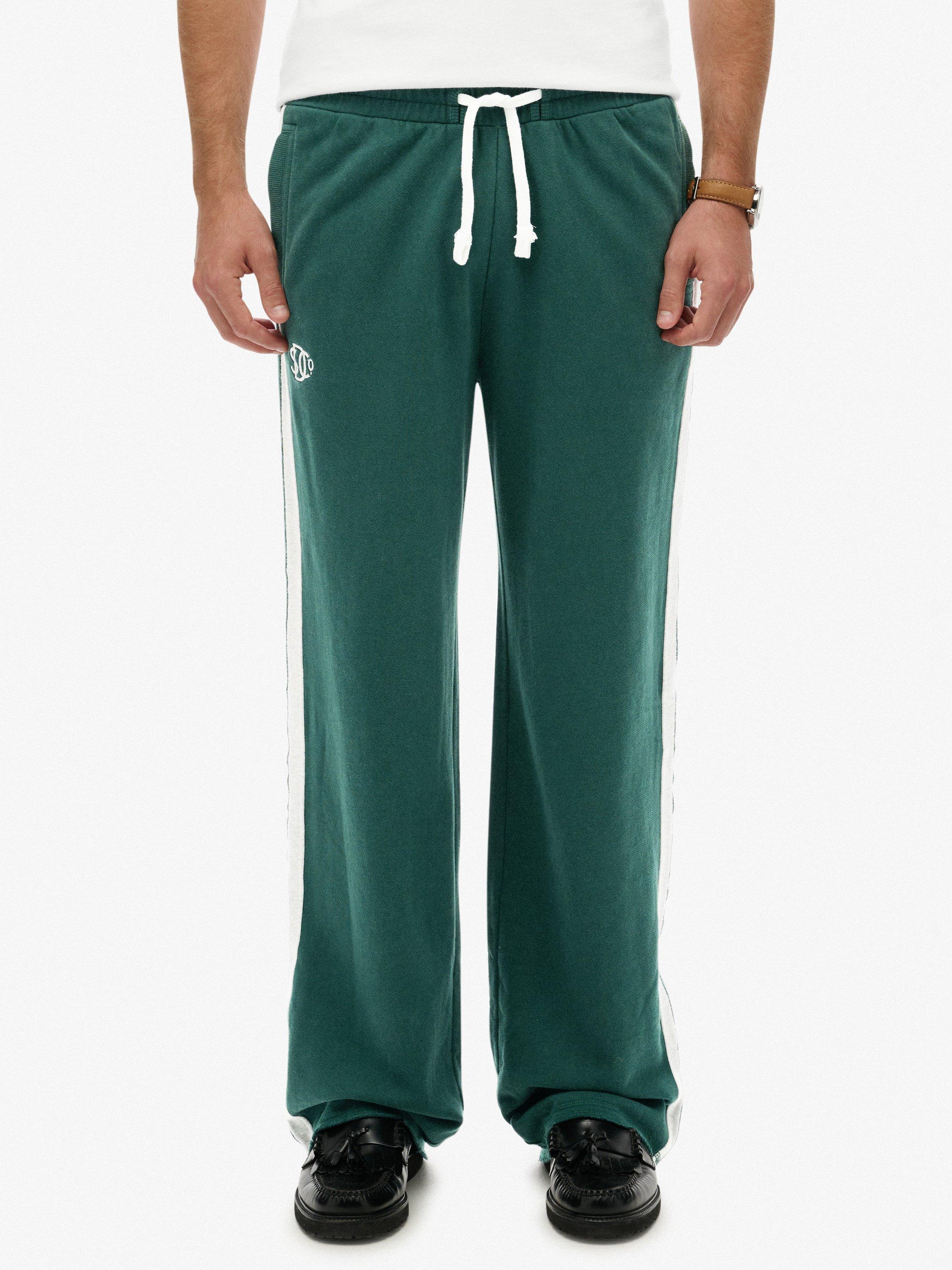 Product image 5 of 6, which shows Superdry Athletic Fives Joggers, Green/Cadet Grey, S
