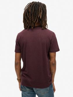 Superdry Essential Logo Cotton T-Shirt - view 2, Port Marl/Yellow
