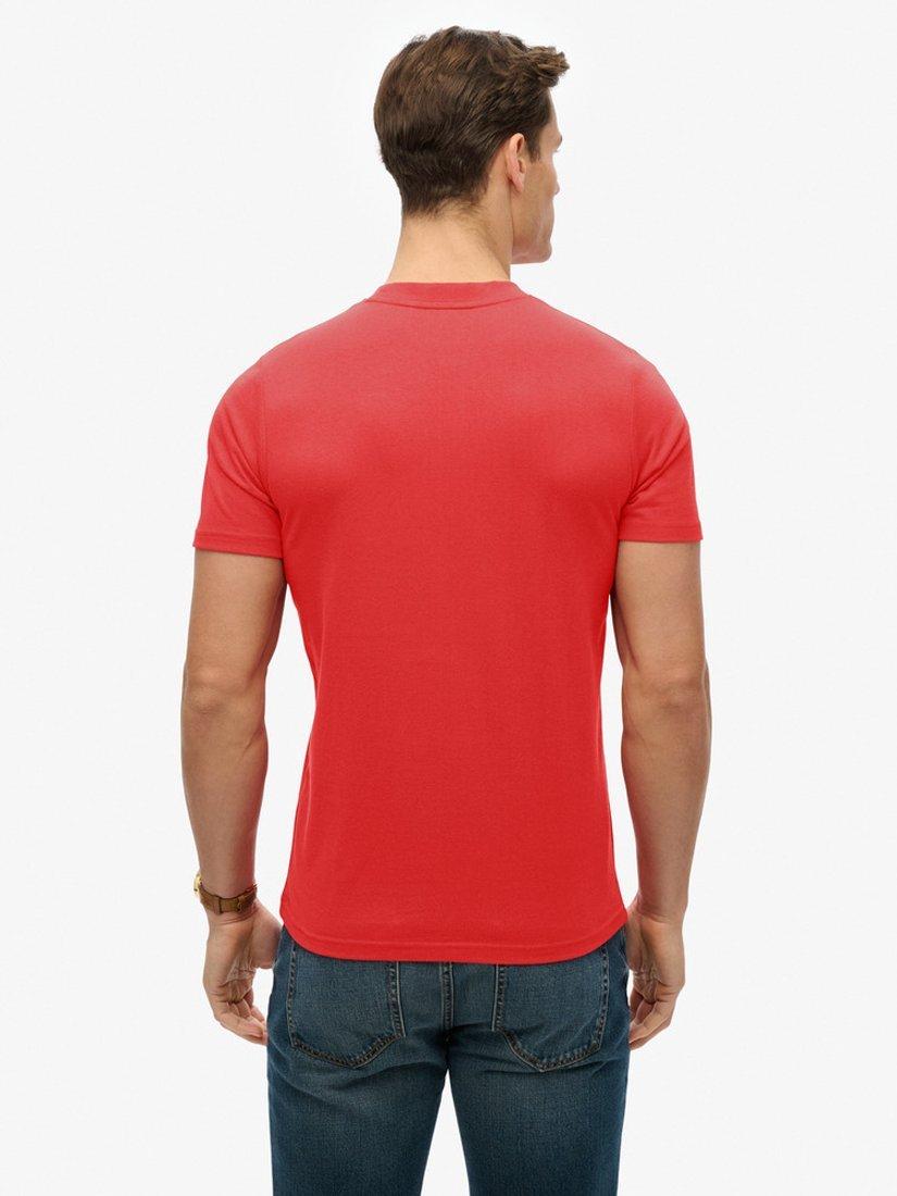 Product image 2 of 5, which shows Superdry Venue Logo Stripe Relaxed T-Shirt, Ferra Red Marl, S