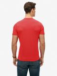 Superdry Venue Logo Stripe Relaxed T-Shirt, Ferra Red Marl