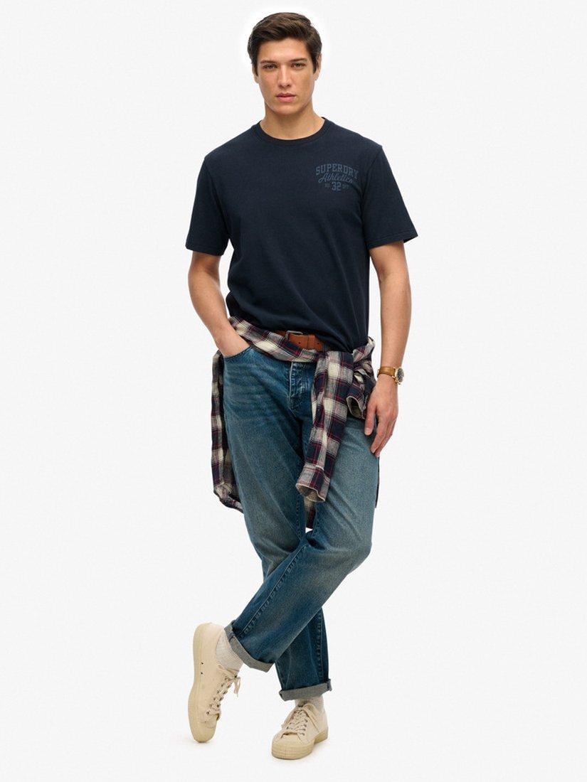 Product image 3 of 5, which shows Superdry Athletic Essential Graphic T-Shirt, Eclipse Navy, S
