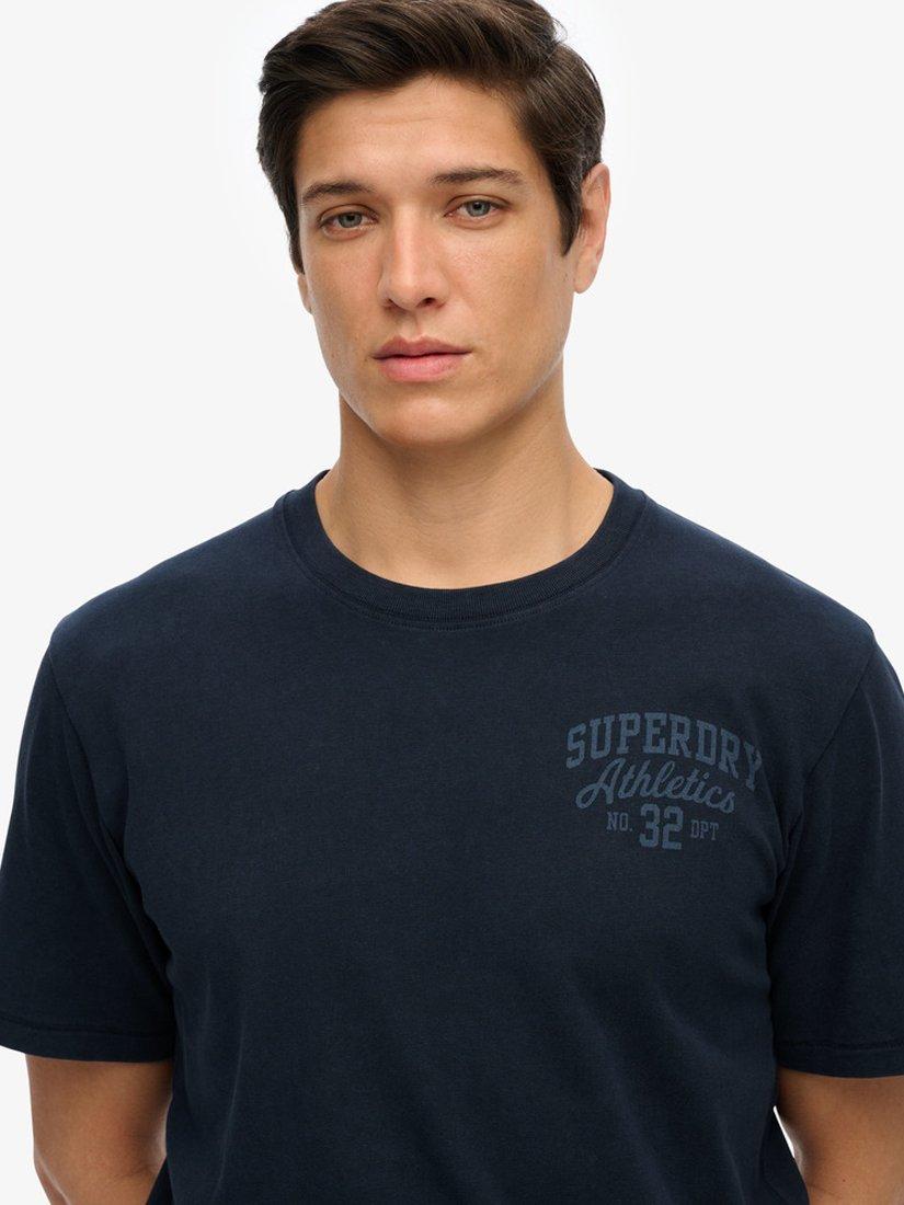 Product image 4 of 5, which shows Superdry Athletic Essential Graphic T-Shirt, Eclipse Navy, S