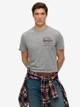 Superdry Vintage Workwear Relaxed T-Shirt, Light Grey True Grit