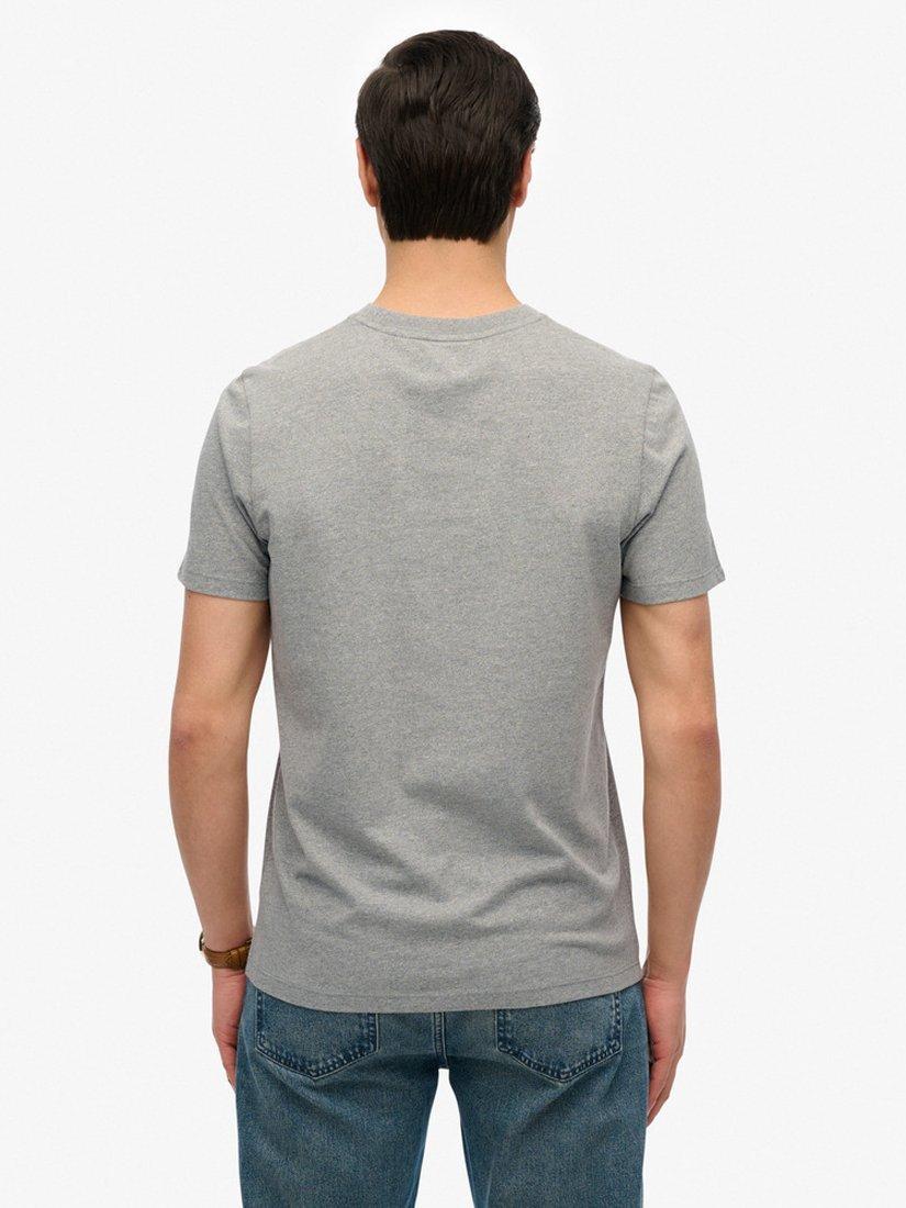 Product image 2 of 5, which shows Superdry Vintage Workwear Relaxed T-Shirt, Light Grey True Grit, S